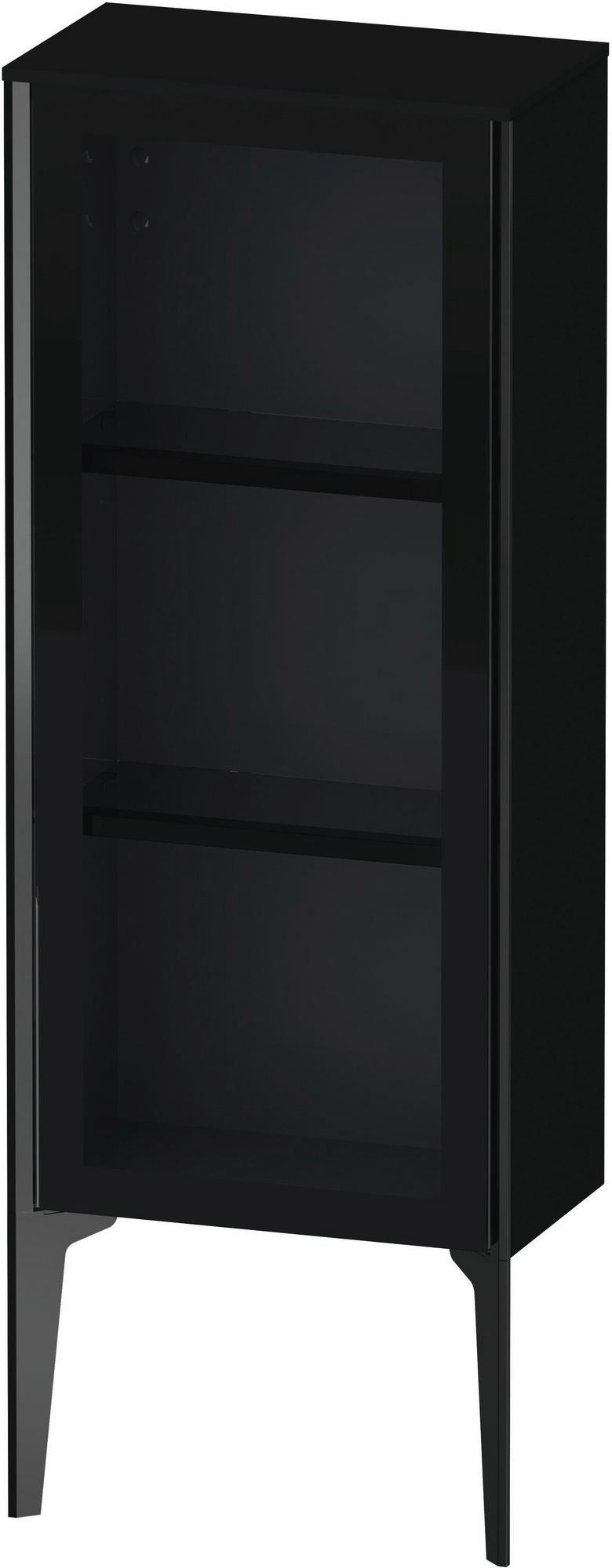 Duravit XViu Halbhochschrank 400 mm Glasfront Parsolglas weiß hochglanz mit Tip-on und Soft-Close