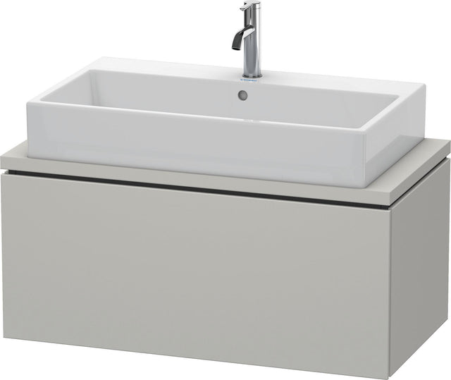 DURAVIT L-Cube Konsolenwaschtischunterbau 920 mm betongrau matt mit 1 Auszug und Tip-on-Technik