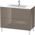 flannel grey hochglanz / Mitteldichte Faserplatte (MDF) / 2 Auszüge
