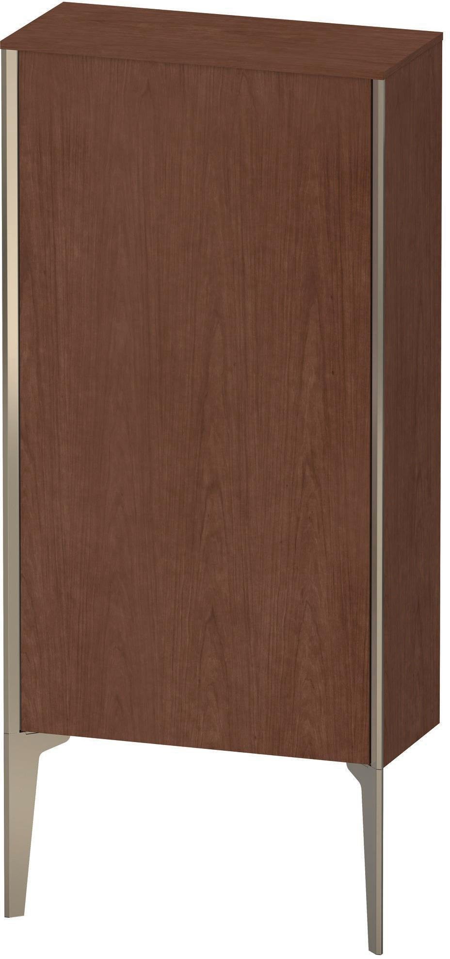 DURAVIT XViu Halbhochschrank 500 mm Nussbaum Echtholzfurnier mit Tip-on und Soft-Close
