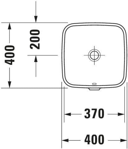 DURAVIT DuraStyle Einbauwaschtisch 370 mm weiß ohne Hahnloch mit Überlauf