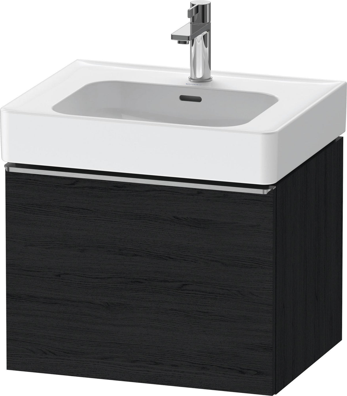 DURAVIT D-Neo Waschtischunterbau 584 mm Eiche Schwarz Matt mit Bronze Griff
