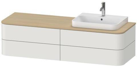 Duravit Waschtischunterbau Happy D.2 Plus 1600 mm taupe supermatt mit 4 Schubkästen
