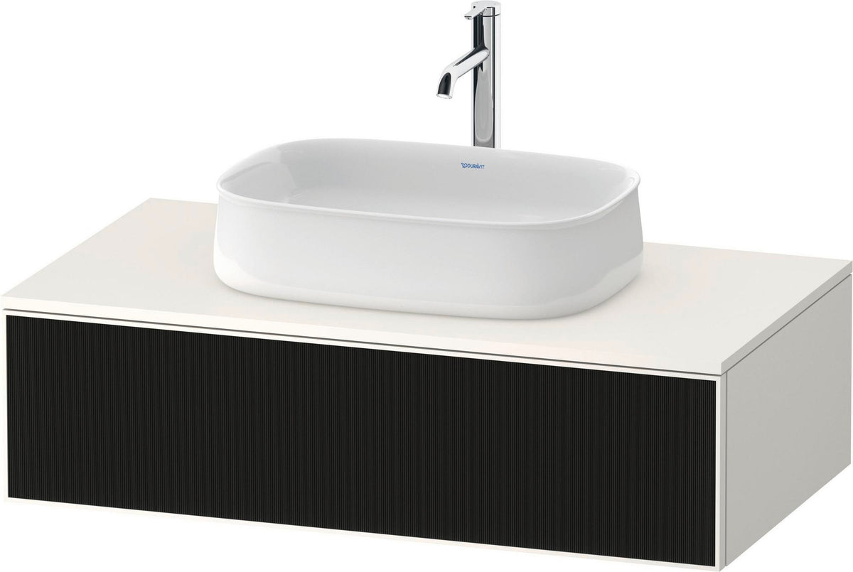 Duravit Zencha Konsolen-Waschtischunterbau 1000 mm Eiche Anthrazit mit 1 Auszug