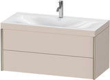 DURAVIT XViu c-bonded Waschtischunterbauset 1000 mm, 2 Schubkästen, champagner matt/basalt matt