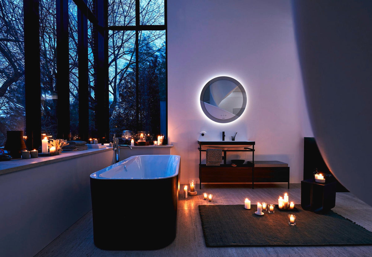 Duravit C.1 Einhebel-Waschtischmischer M mit Zugstange, Schwarz Matt