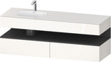 DURAVIT Qatego Studio F. A. Porsche Einbauwaschtisch mit Konsolenwaschtischunterbau 1600 mm Weiß Matt