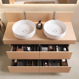 DURAVIT Balcoon Konsole 1400 mm mit Ausschnitt links – Elfenbein Matt