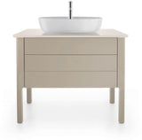 DURAVIT Aufsatzbecken Luv 600 mm weiß mit Hahnlochbank und Halbsäule, ohne Überlauf