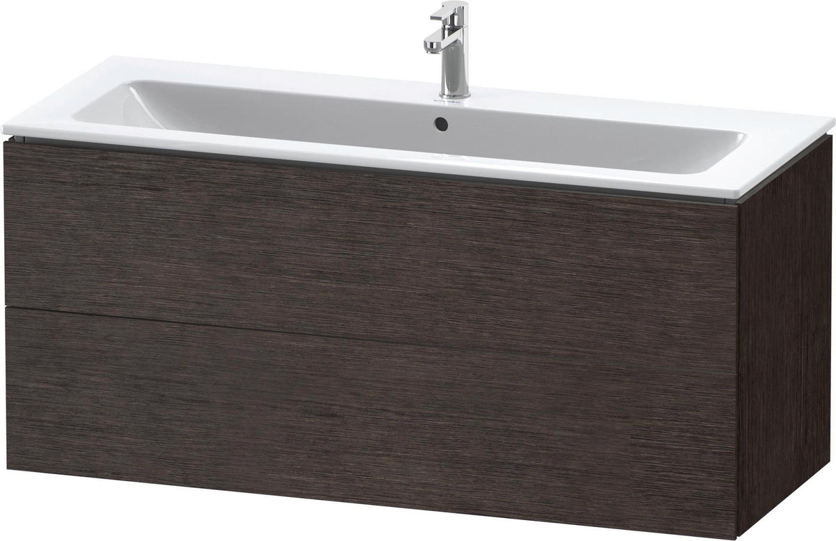 Duravit L-Cube Waschtischunterbau 1220 mm taupe matt mit 2 Schubkästen und Tip-On-Technik