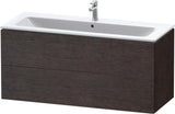 Duravit L-Cube Waschtischunterbau 1220 mm taupe matt mit 2 Schubkästen und Tip-On-Technik