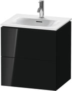 schwarz hochglanz / Mitteldichte Faserplatte (MDF) / 2 Schubkästen