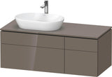 DURAVIT L-Cube Waschtischunterbau 1220 mm taupe supermatt mit Tip-On-Technik und Soft-Close