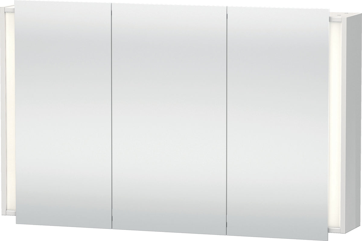 Duravit Ketho Spiegelschrank 1200 mm weiß hochglanz, 3 Türen, LED-Beleuchtung, Sensorschalter
