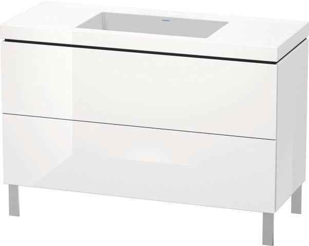 Duravit L-Cube Waschtischset 1200x480 mm mit Vero Air Möbelwaschtisch und Raumsparsiphon