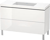 Duravit L-Cube Waschtischset 1200x480 mm mit Vero Air Möbelwaschtisch und Raumsparsiphon