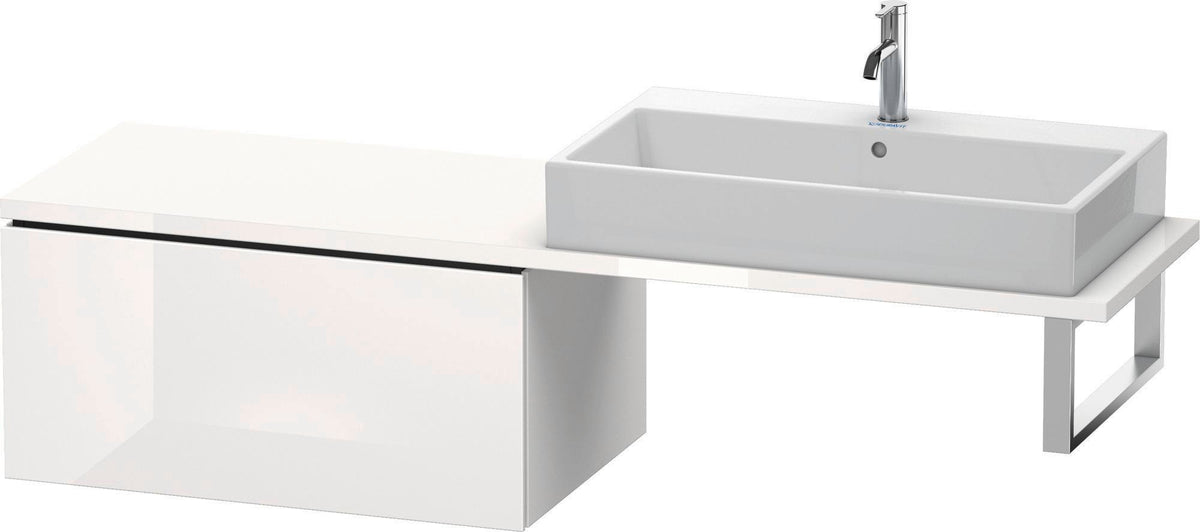 DURAVIT L-Cube Unterschrank für Konsole 820 mm, 1 Auszug, Weiß Matt, Tip-on