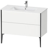 Duravit Waschtischunterbau XVIU 1010x834x480mm 2 Auszüge Nussbaum Mitte