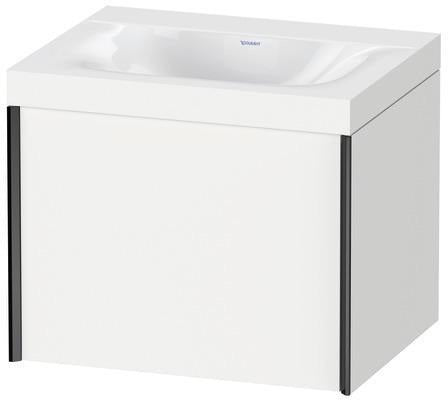 Duravit XViu Möbelwaschtischset 600x480mm Nussbaum mit Unterbau, Auszug und Keramik-Abdeckhaube