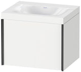 Duravit XViu Möbelwaschtischset 600x480mm Nussbaum mit Unterbau, Auszug und Keramik-Abdeckhaube