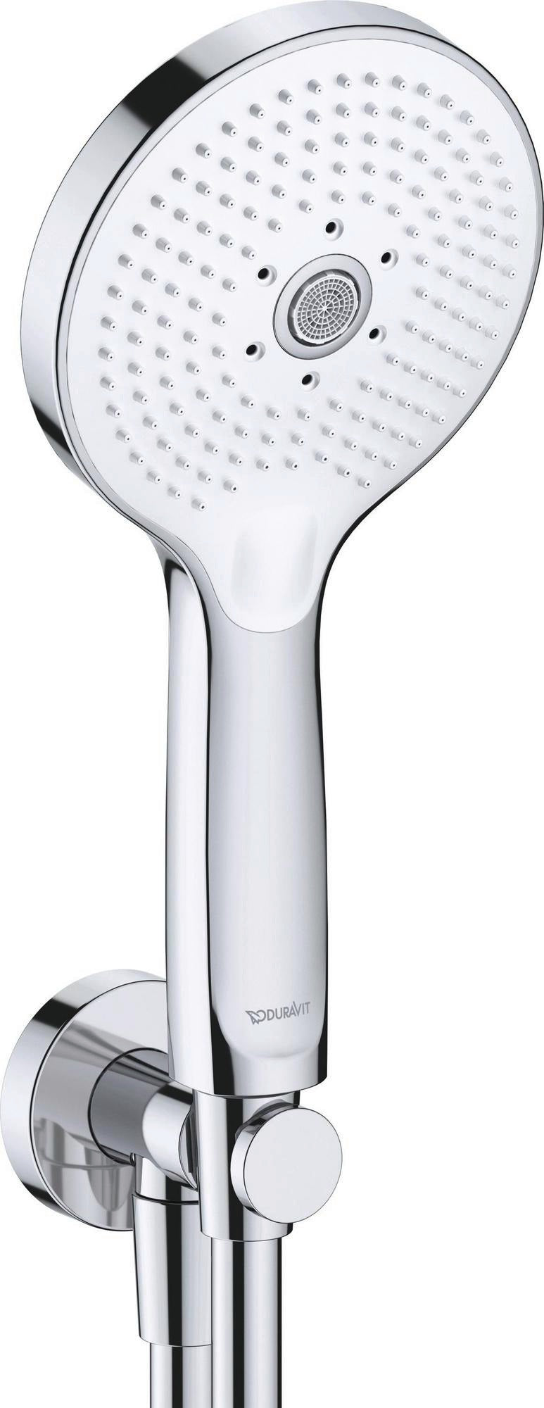 Duravit Wandanschlussbogenset MinusFlow Rain/Pulse/Mono Chrom HG – 120 mm mit Rosette