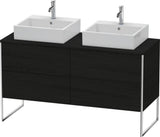 DURAVIT XSquare Waschtischunterbau 1400 mm betongrau matt mit 4 Schubkästen und Tip-On-Technik