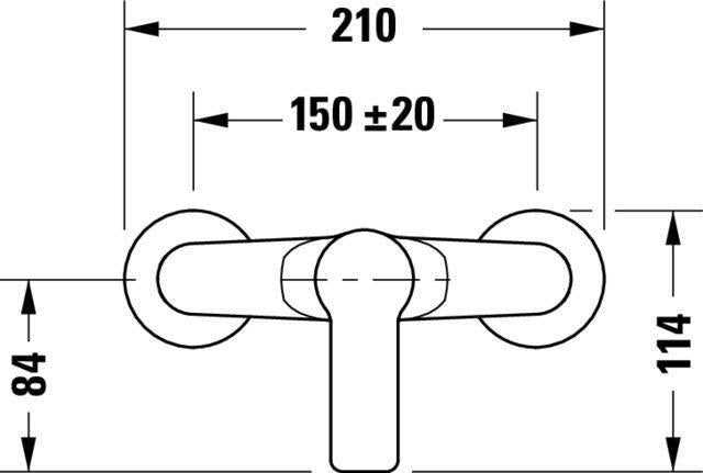 Duravit D-Code 2.0 Einhand-Brausemischer Aufputz mit Keramikmischsystem in Schwarz Matt