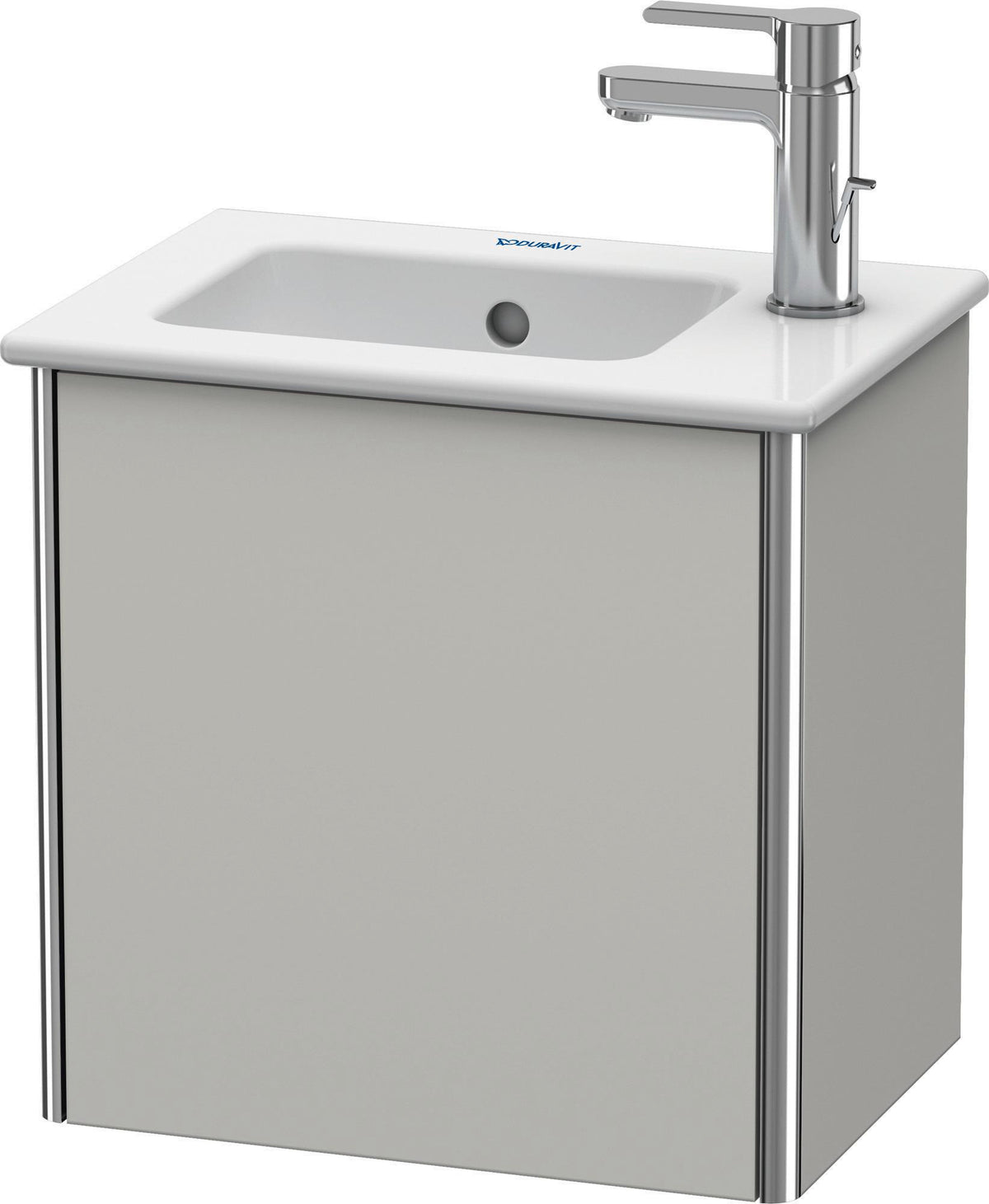 Duravit XSquare Waschtischunterbau 410 mm betongrau matt, 1 Tür rechts, wandhängend