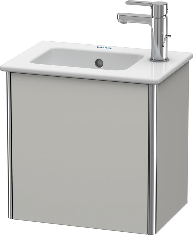 Duravit XSquare Waschtischunterbau 410 mm betongrau matt, 1 Tür rechts, wandhängend