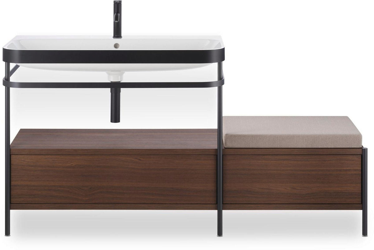 Duravit C.1 Einhebel-Waschtischmischer M mit Zugstange, Schwarz Matt