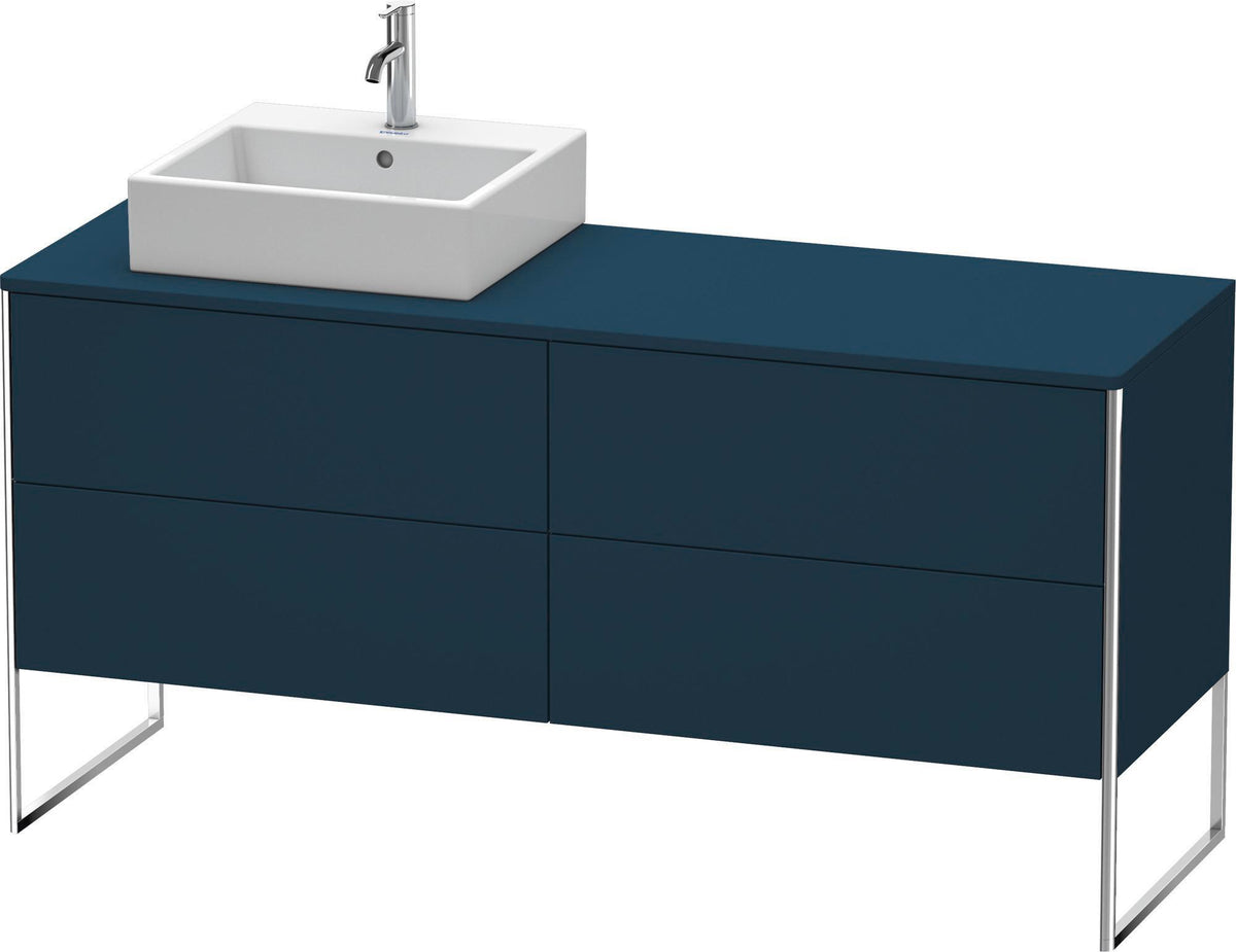 DURAVIT XSquare Waschtischunterbau betongrau matt 1600 mm mit 4 Auszügen, bodenstehend