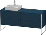 DURAVIT XSquare Waschtischunterbau betongrau matt 1600 mm mit 4 Auszügen, bodenstehend