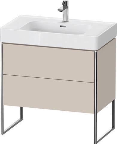 Duravit Waschtischunterbau XSQUARE 784 mm ta s-matt mit 2 Auszügen und Fußgestell
