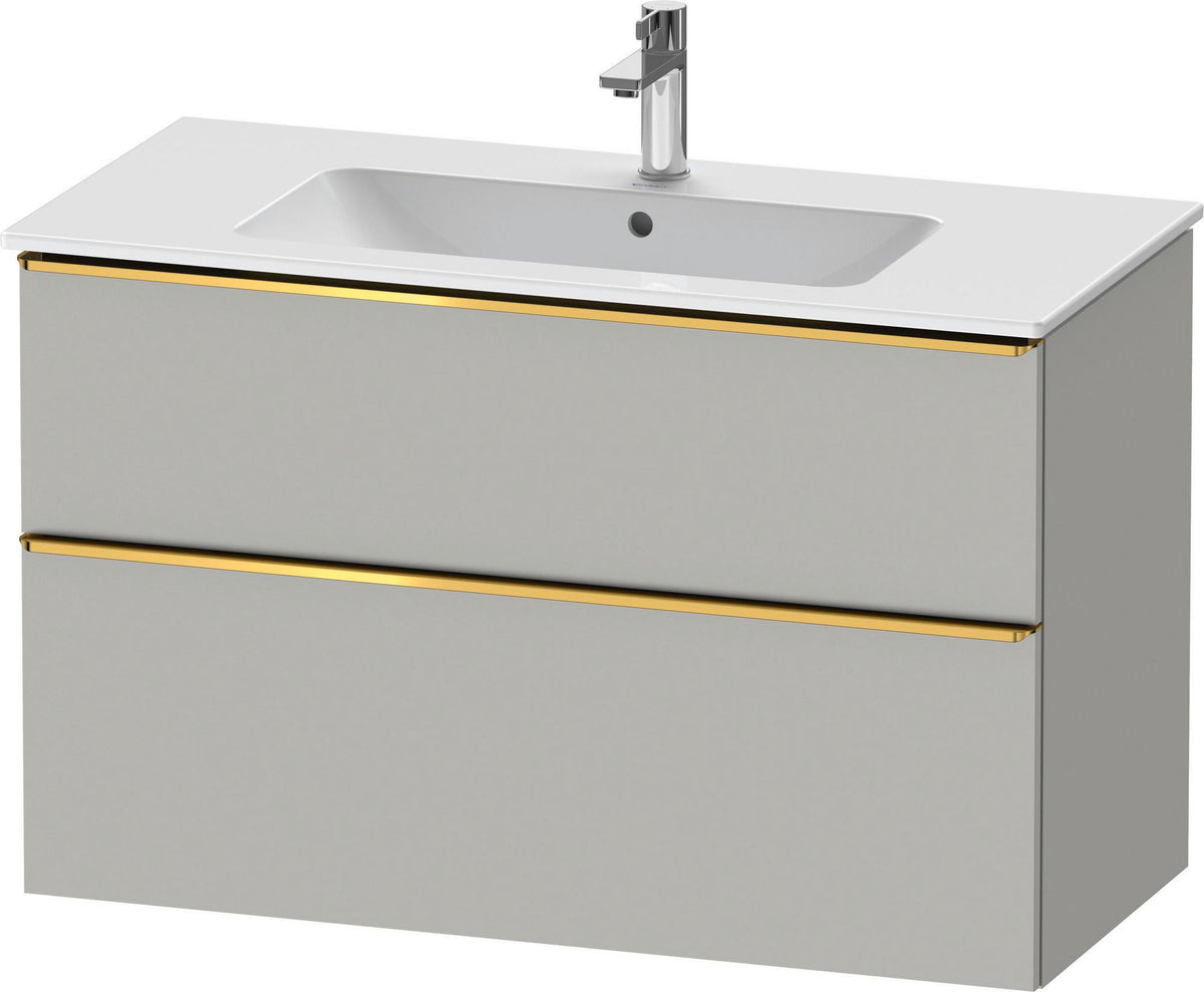 DURAVIT D-Neo Waschtischunterbau 1010 mm Eiche Schwarz mit Bronze Griff