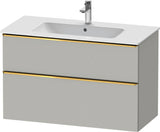 DURAVIT D-Neo Waschtischunterbau 1010 mm Eiche Schwarz mit Bronze Griff