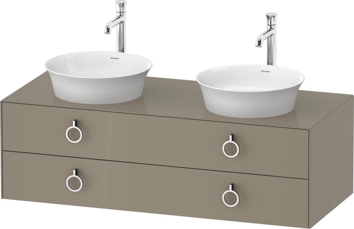 DURAVIT White Tulip Waschtischunterbau 1300 mm, 2 Schubkästen, wandhängend, Weiß Seidenmatt
