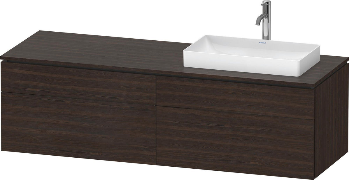 Duravit L-Cube Waschtischunterbau 1620 mm taupe supermatt mit Tip-On Technik und Soft-Close