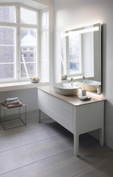 Duravit Luv Waschtischunterbau bodenstehend 1338 mm Weiß Seidenmatt mit Tip-On-Technik