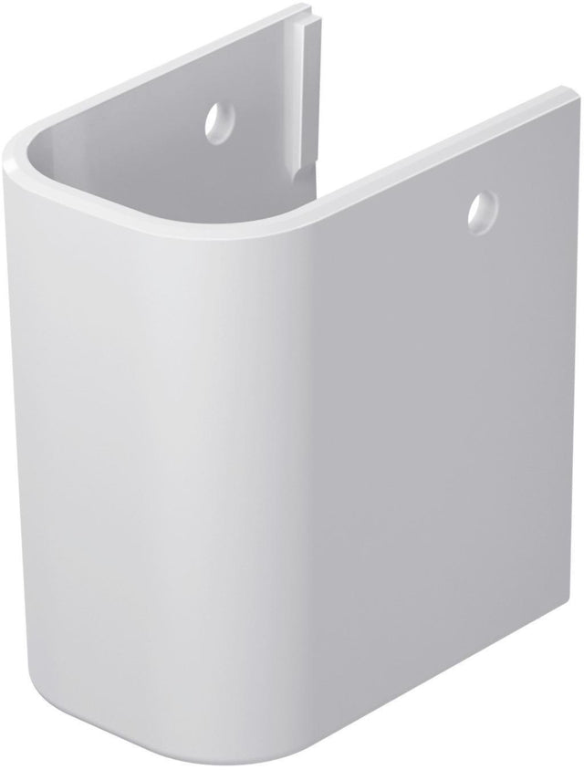 DURAVIT Halbsäule Happy D.2 für 070950, weiß WonderGliss – 280 x 180 x 280 mm, schmutzabweisend