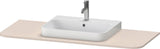 Duravit Konsole Happy D.2 1300 mm taupe supermatt – Beckenposition links