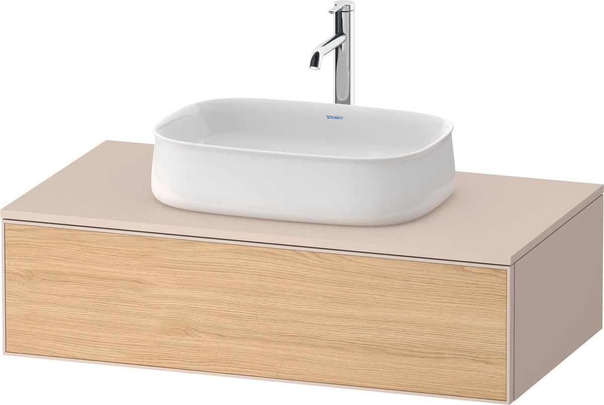 Duravit Zencha Konsolen-Waschtischunterbau 1000 mm Eiche Anthrazit mit 1 Auszug