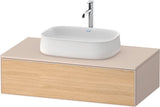 Duravit Zencha Konsolen-Waschtischunterbau 1000 mm Eiche Anthrazit mit 1 Auszug