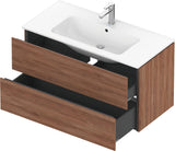 Duravit L-Cube Waschtischunterbau 1020 mm taupe matt – wandhängend, 2 Schubkästen, Tip-On