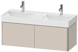 Duravit XSQUARE Waschtischunterbau 1184 mm, 2 Auszüge, weiß matt – für DuraSquare