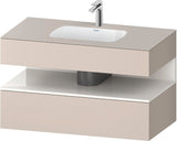 DURAVIT Qatego Einbauwaschtisch mit Konsolenwaschtischunterbau 1000 mm, 1 Auszug, antibakteriell