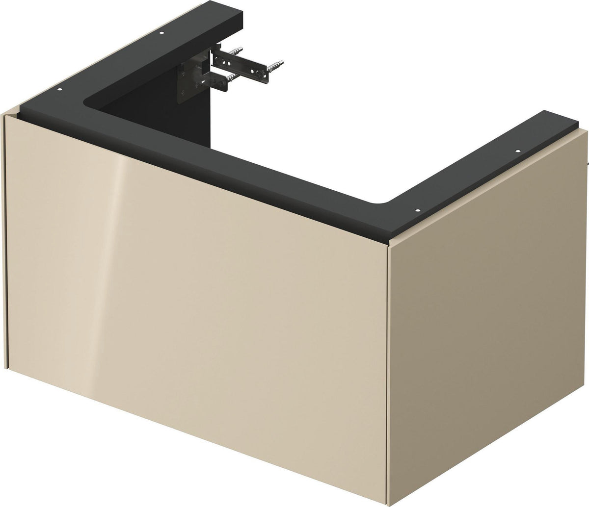 DURAVIT White Tulip Waschtischunterbau 684 mm wandhängend, 1 Auszug, Nussbaum/Taupe Hochglanz