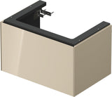 DURAVIT White Tulip Waschtischunterbau 684 mm wandhängend, 1 Auszug, Nussbaum/Taupe Hochglanz