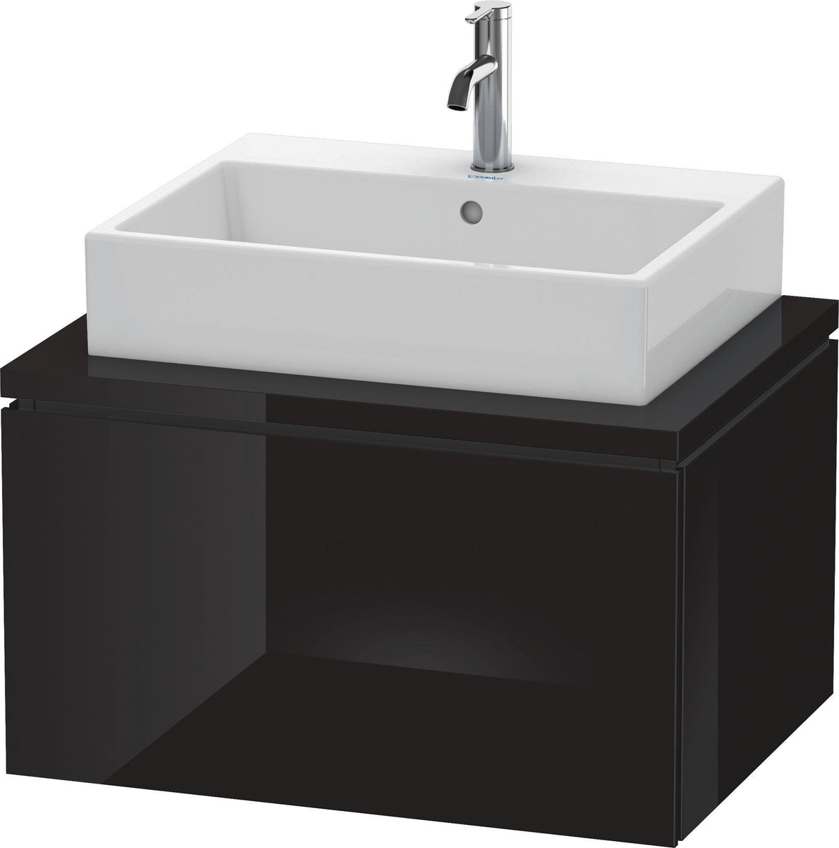 Duravit L-Cube Konsolenwaschtischunterbau 720 mm betongrau matt mit 1 Auszug und Tip-on-Technik
