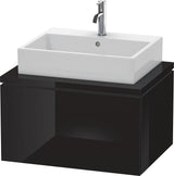 Duravit L-Cube Konsolenwaschtischunterbau 720 mm betongrau matt mit 1 Auszug und Tip-on-Technik