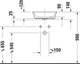 DURAVIT White Tulip Aufsatzbecken 430 mm weiß ohne Überlauf mit WonderGliss